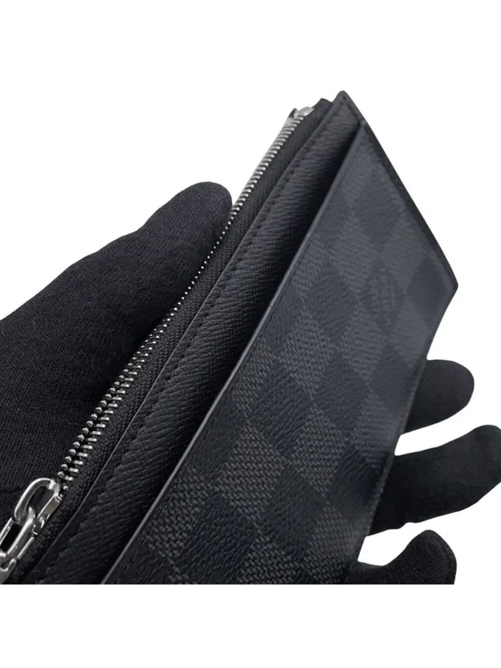 Louis Vuitton Card Case Damier Graphite Coin Holder Black